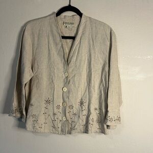 Nomadic Traders Eyelet Linen Button up Blouse